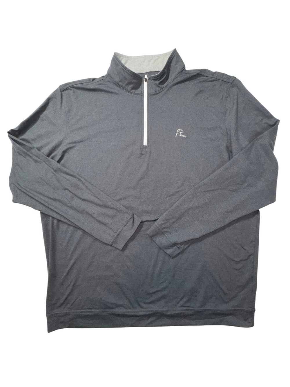 Rhoback Men’s XXL Gray Performance Quarter Zip Pullover Golf Stretch
